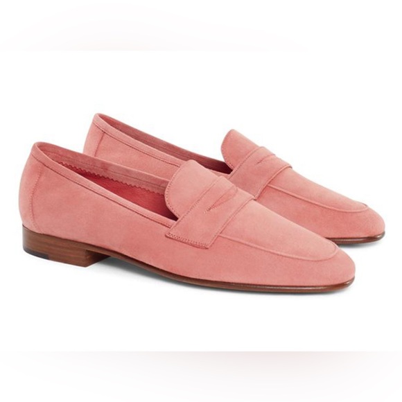 MANSUR GAVRIEL Sz IT 35 US 5 The Classic Suede Blush Pink Loafers Orig $460 - Picture 1 of 13